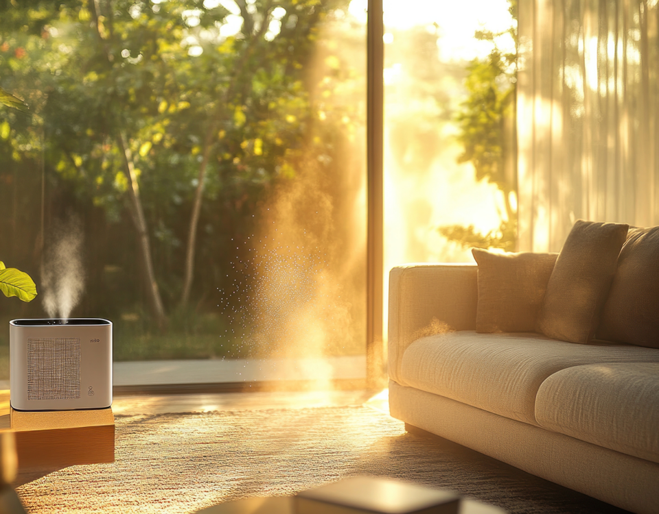 sunlight living room dust particles air clean interior