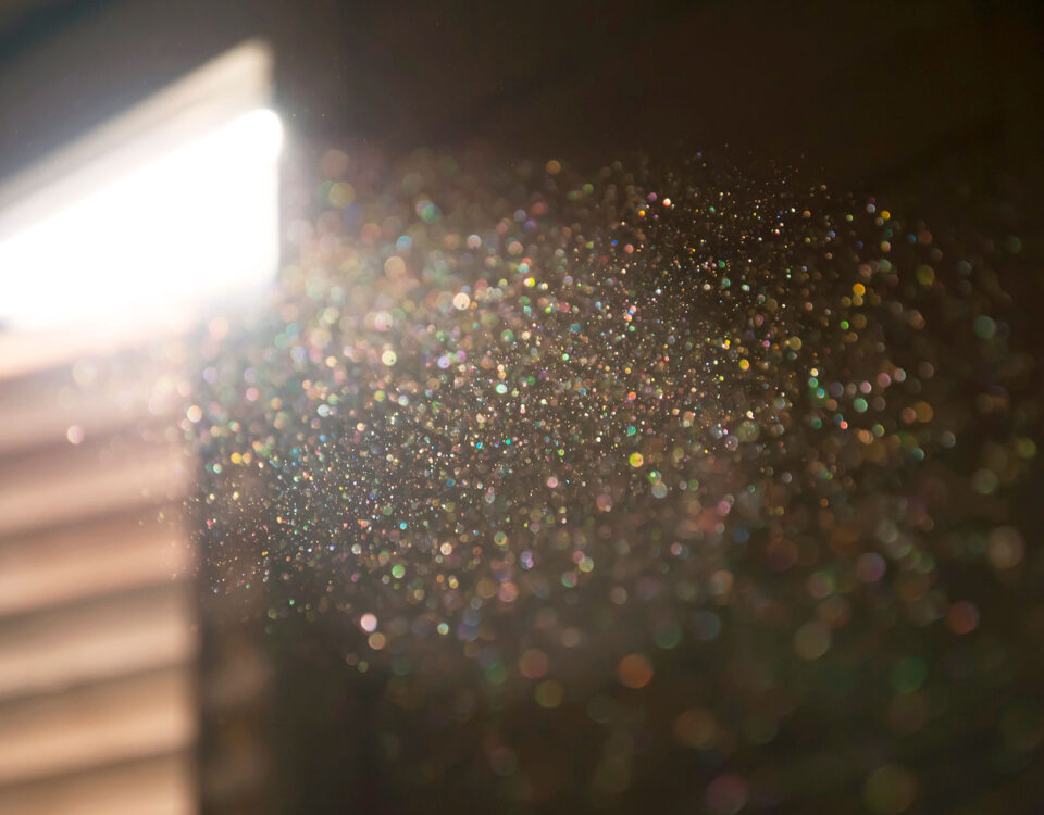 Construction dust can stay suspended in the air